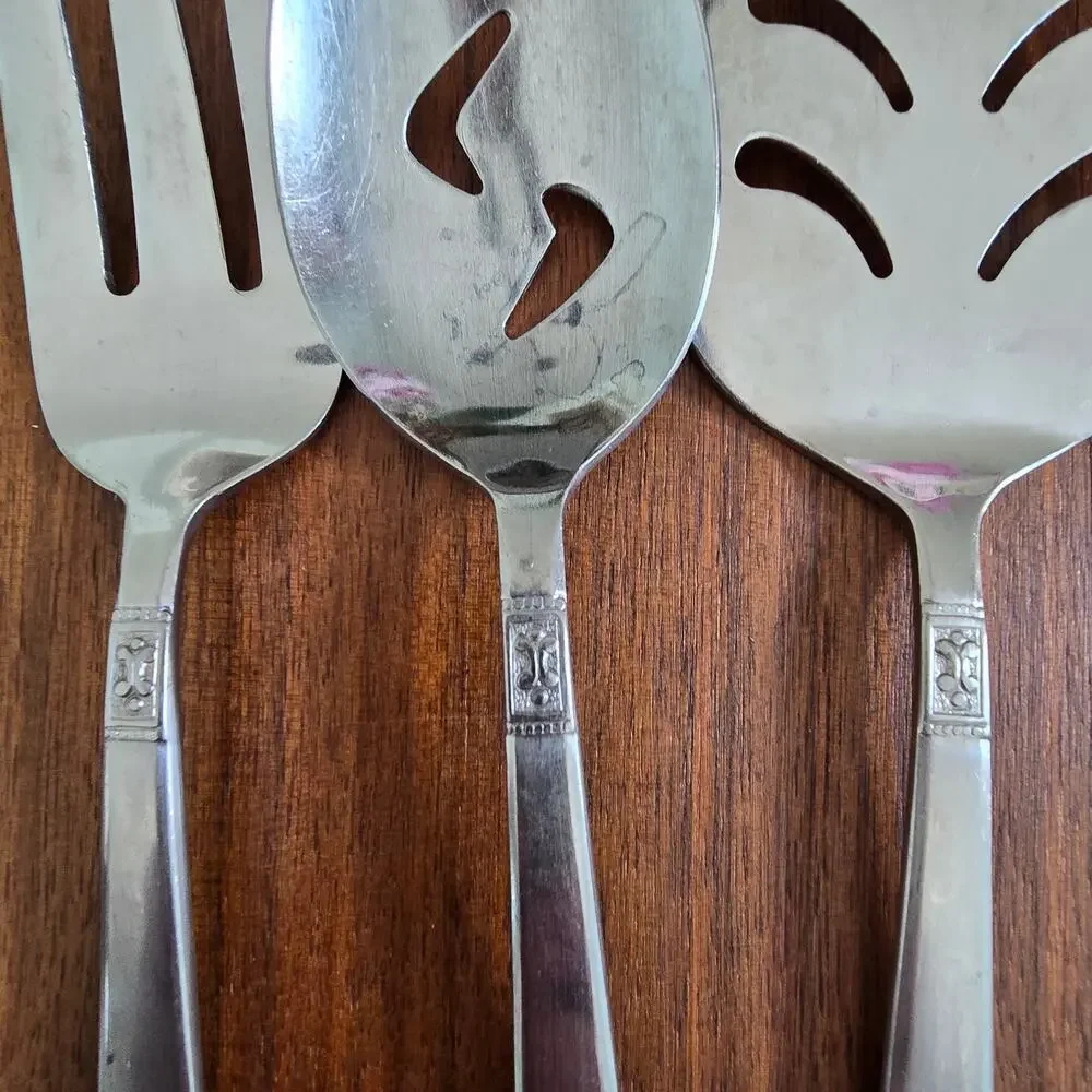 Vintage Towle SCC Supreme Cutlery Japan Stainless Steel Serveware 3 Piece MCM